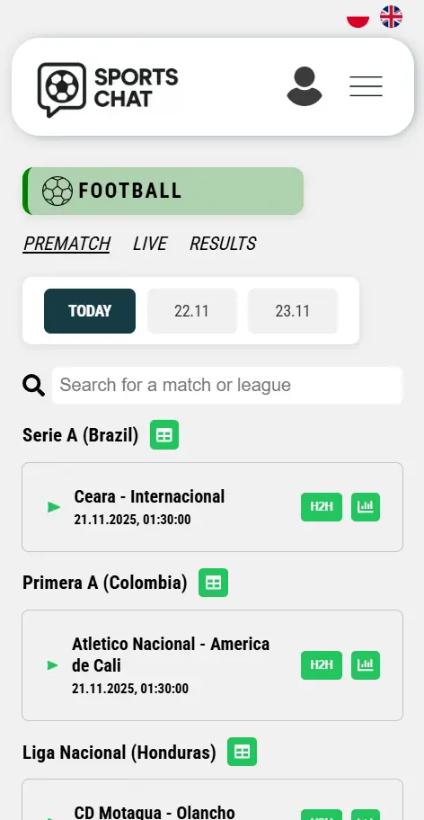 Czat Sportowy - Zrzut ekranu 3